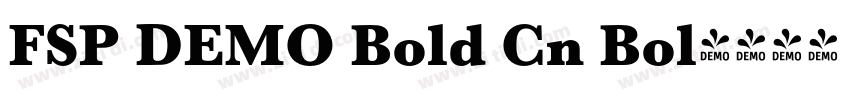 FSP DEMO Bold Cn Bol字体转换